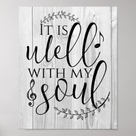 Póster Canción cristiana está bien con mi tipografía del