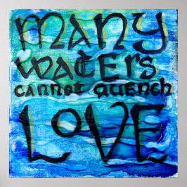 Póster Canción de canciones 8:7 - Muchas aguas no pueden 