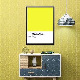 Póster Canción de color amarillo - Ancho completo