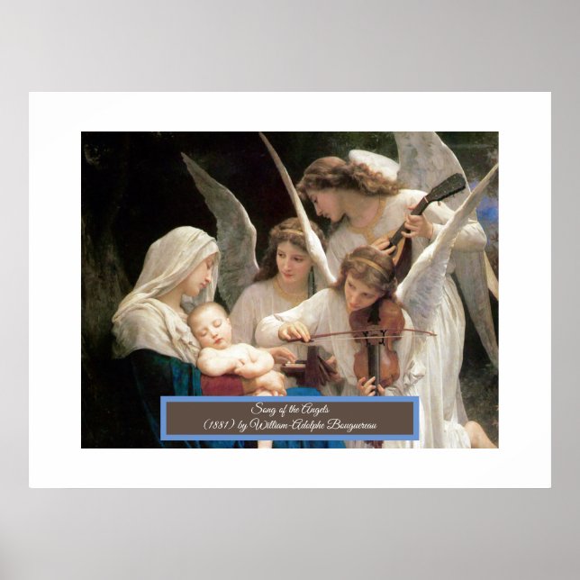 Póster Canción de los Ángeles Bouguereau (Frente)