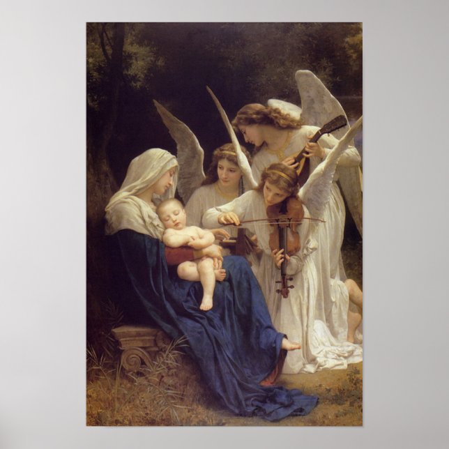 Póster ‘Canción de los ángeles’ por Bouguereau (Frente)