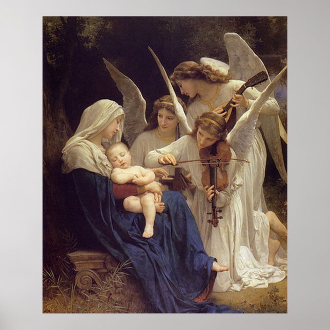 Póster Canción de los Ángeles - William Bouguereau (Frente)