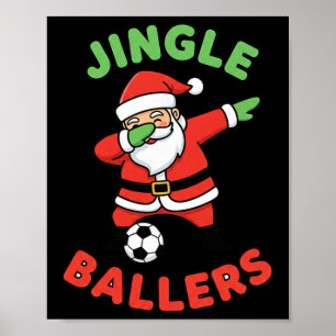Póster Canción de Navidad Byllers Fútbol Santa Dab Footby