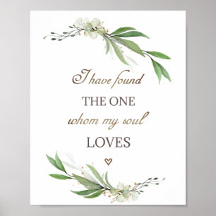 Póster Canción de Salomón 3:4 He encontrado el único verd