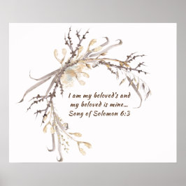 Póster Canción de Salomón 6:3 Soy de mi amada...