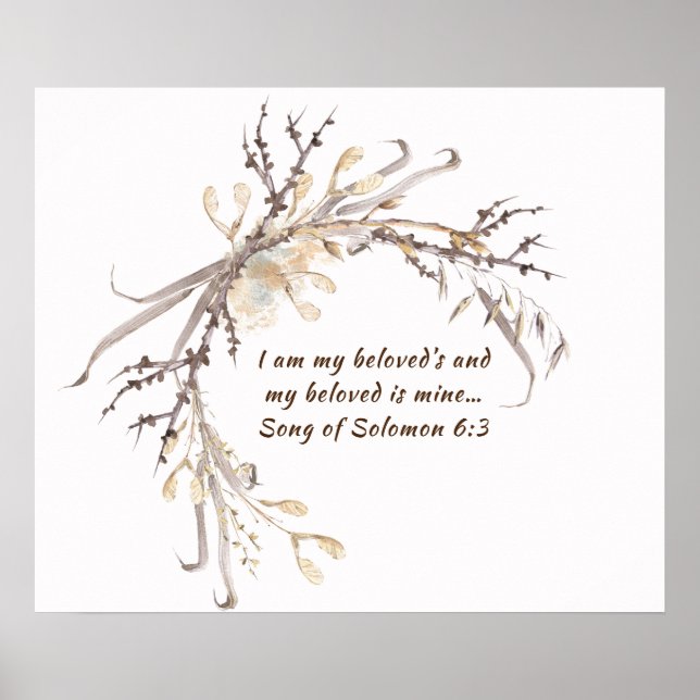 Póster Canción de Salomón 6:3 Soy de mi amada... (Frente)