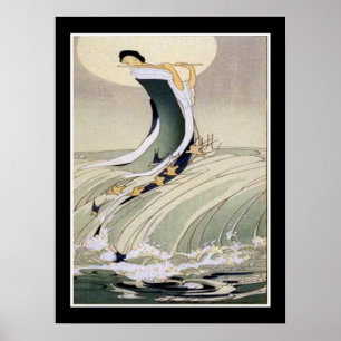 Póster "Canción del mar" Deco impreso por Bertha Lum 18x2