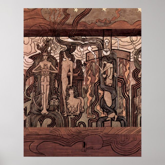 Póster Canción del tiempo por Jean Theodoor Toorop (Frente)