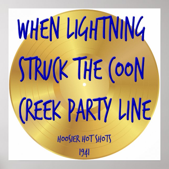 Póster Canción divertida títulos de la vieja escuela músi (Frente)