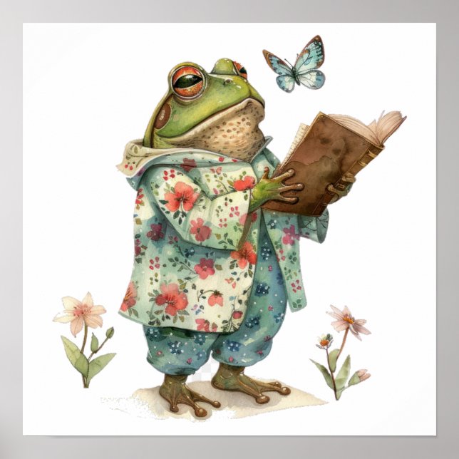 Póster Canción sinusal leyendo libro Pequeño (Frente)