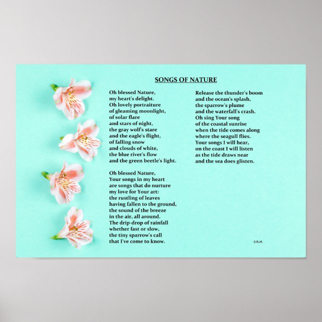 Póster Canciones de la naturaleza (Frente)
