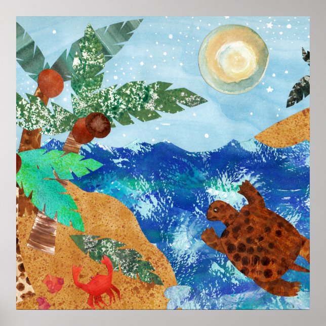 Póster Canciones nocturnas de la isla de la tortuga (Frente)