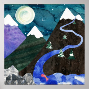 Póster Canciones nocturnas de Mountain Stream