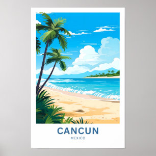 Póster Cancun Mexico Travel Print