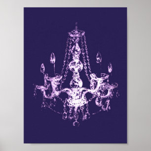 Póster Candelier Elegance Purple CANVAS & SIZE OPCIONES -