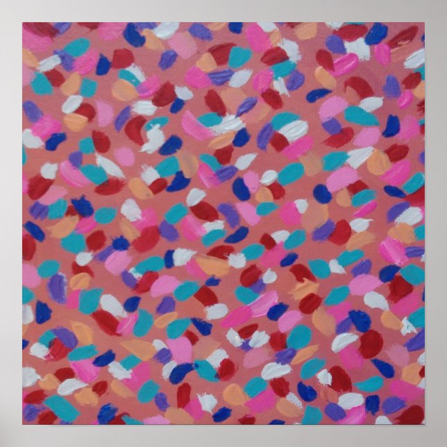 Póster Candía de algodón rosa (Frente)