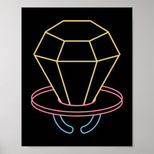 Póster Candía pop de Neon Ring de Retro 80