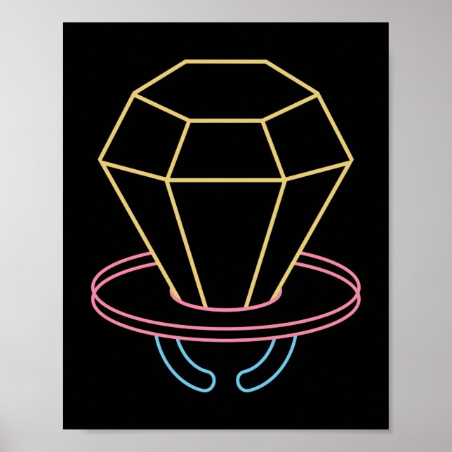 Póster Candía pop de Neon Ring de Retro 80 (Frente)