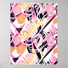 Póster Candied Moment of a Memphis Design