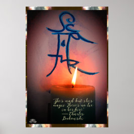 Póster Candle & Sigil con una cita de la Poster de Linand