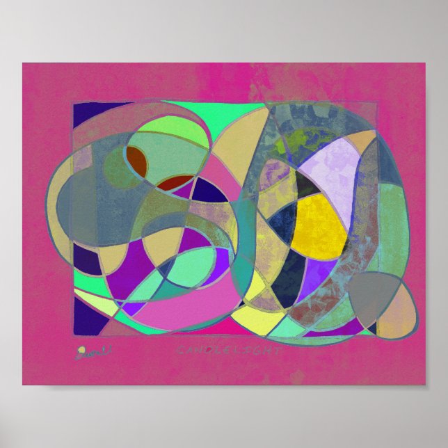 Póster Candlelight Abstract v2 (Frente)