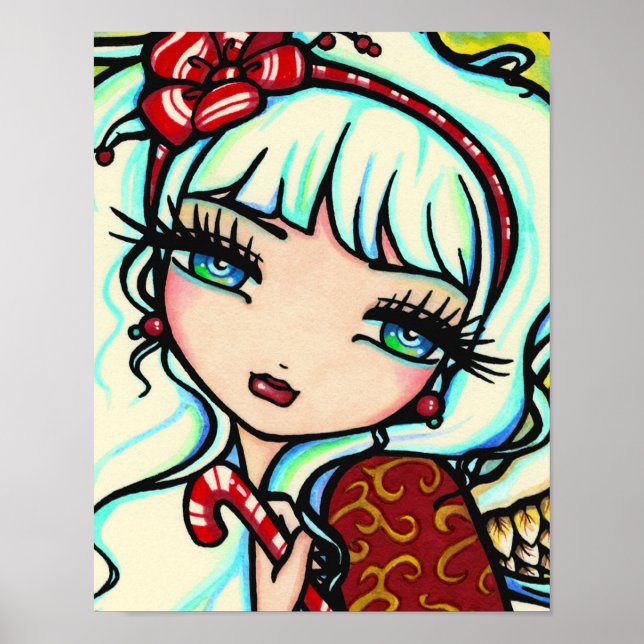 Póster Candy Cane Angel Art de Hannah Lynn (Frente)