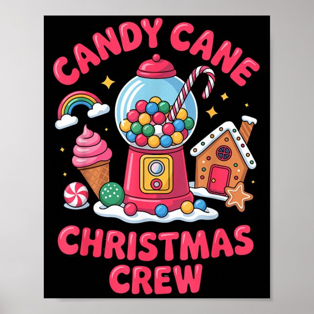 Póster Candy Cane Christmas Crew Gumball Gingerbread Pepp (Frente)