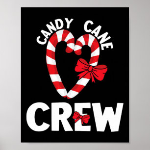 Póster Candy Cane Crew Funny Navidades Sweet Candy Merry