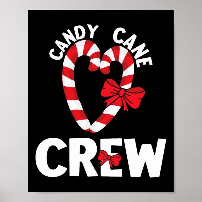 Póster Candy Cane Crew Funny Navidades Sweet Candy Merry (Frente)