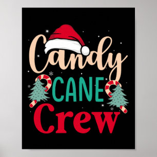 Póster Candy Cane Crew Navidades divertidos Candy Lover X