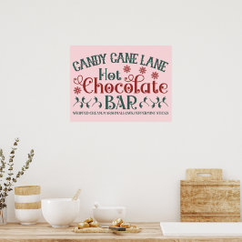 Póster Candy Cane Lane Hot Chocolate Bar