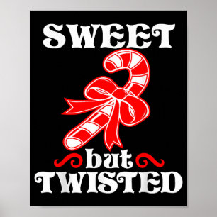 Póster Candy Cane Sweet Pero Twist Funny Navidades