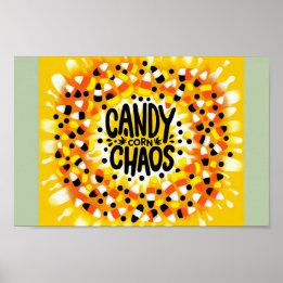 Póster Candy Chaos: Halloween Tie-Dye