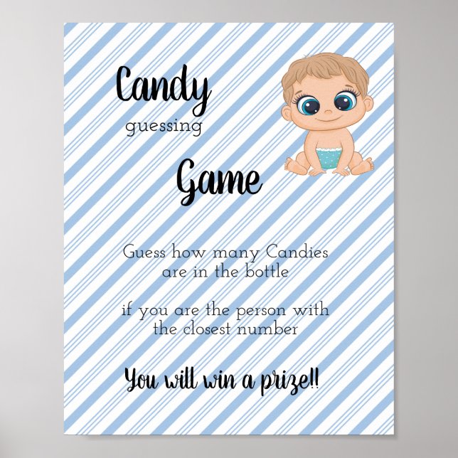 Póster Candy Guessing Game Baby Boy (Frente)