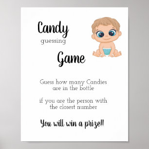 Póster Candy Guessing Game Baby Boy