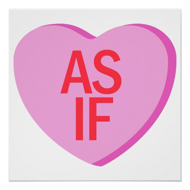 Póster Candy Heart - COMO SI (Anverso)