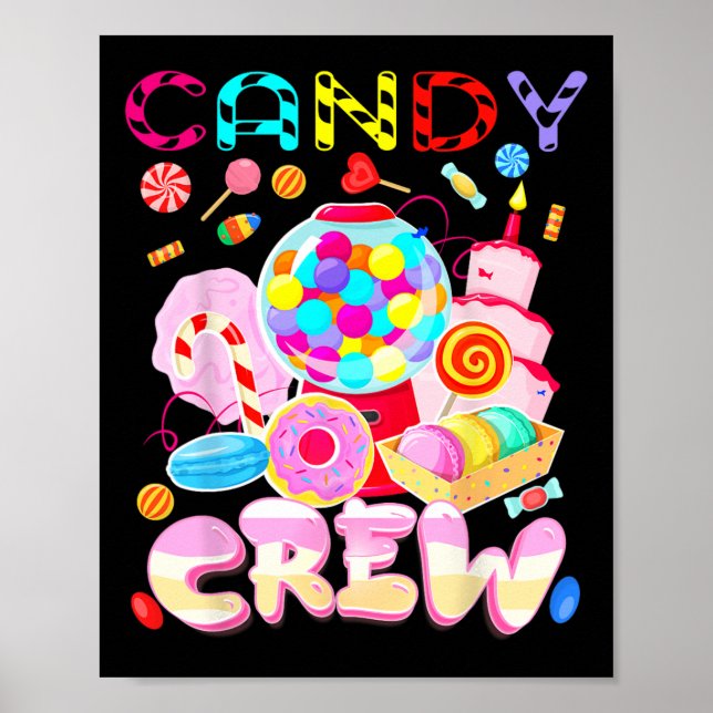 Póster Candy Land Candy Crew Fiesta Halloween disfraces A (Frente)