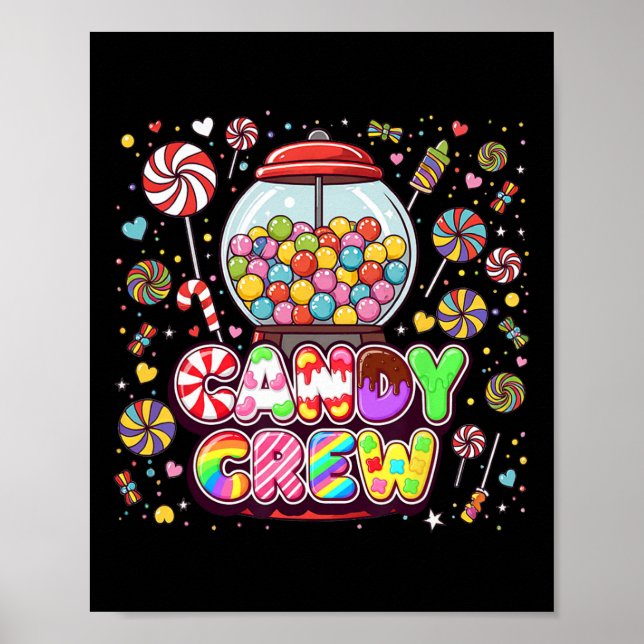 Póster Candy Land Candy Crew Fiesta Los disfraces de Hall (Frente)
