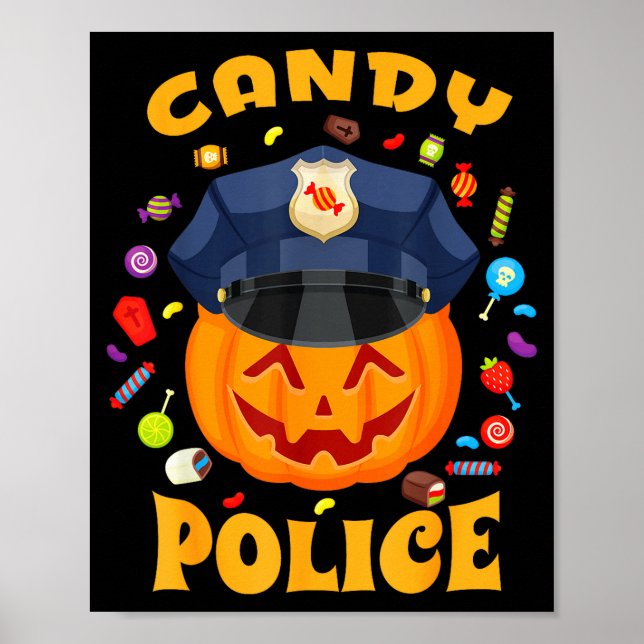 Póster Candy Lice Halloween Party Costume Security Funny  (Frente)