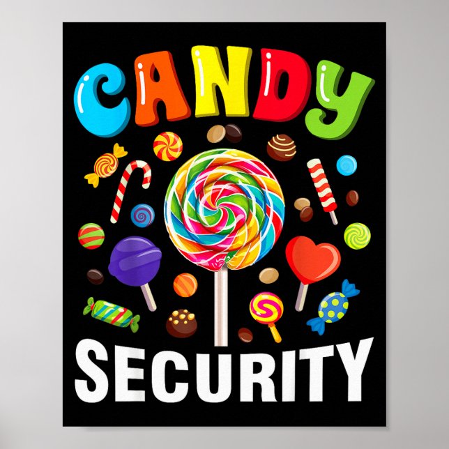 Póster Candy Security Funny Halloween Costume  (Frente)