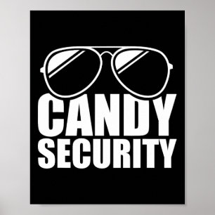 Póster Candy Security Graciosa Fácil disfraz de Halloween