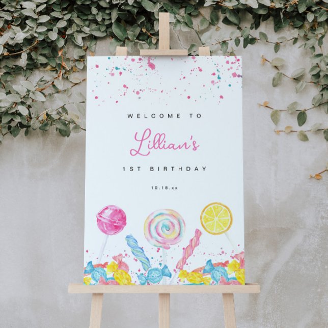Póster Candy Sweet Shop Signo de bienvenida de cumpleaños (Subido por el creador)