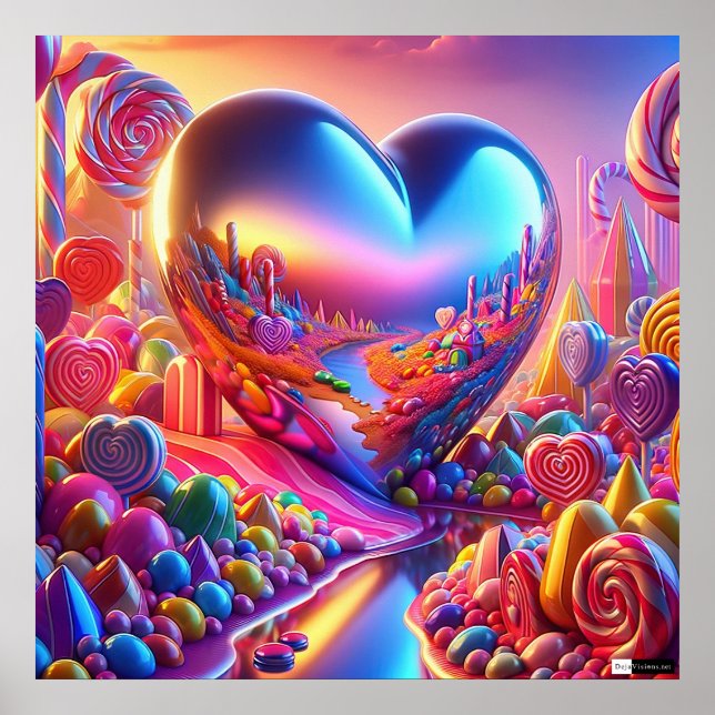 Póster Candyland Pinball Heart Poster (Frente)