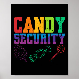 Póster Candyland Seguridad Candyland Halloween Disfraces