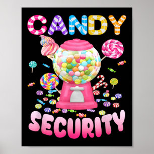 Póster Candyland, seguridad de velas, disfraces de niños 