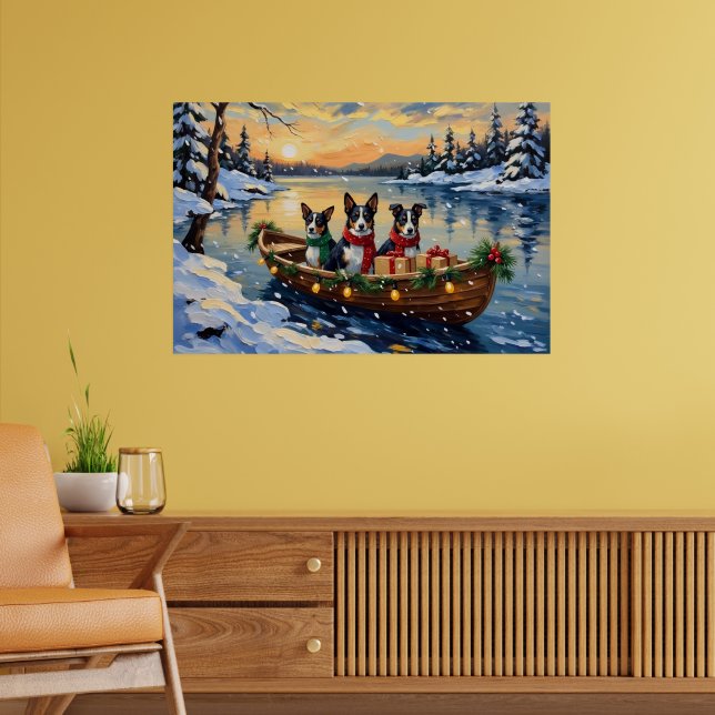 Póster Cane Corso Navidad Barco Fiesta (Salón 2)