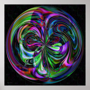 Póster Cane Magic Mandala - Fractal Print