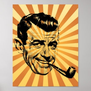 Póster Cañera de humo vintage divertida
