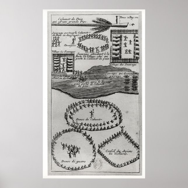 Póster Cañería de paz de los iroqueses (Frente)