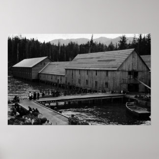 Póster Cañería Salmon cerca de Ketchikan, Alaska